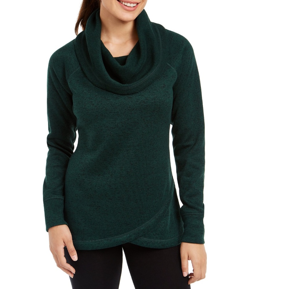 Ideology woman’s Cowl neck Pullover sweater Green - Picture 1 of 6